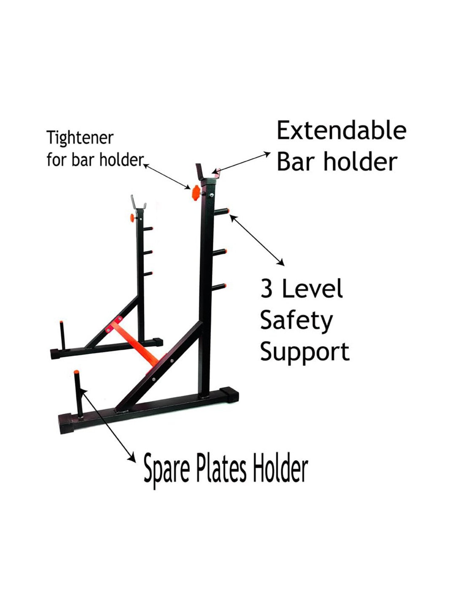 Protoner Blend Joint Squat Stand (Black) Size - 106 x 40