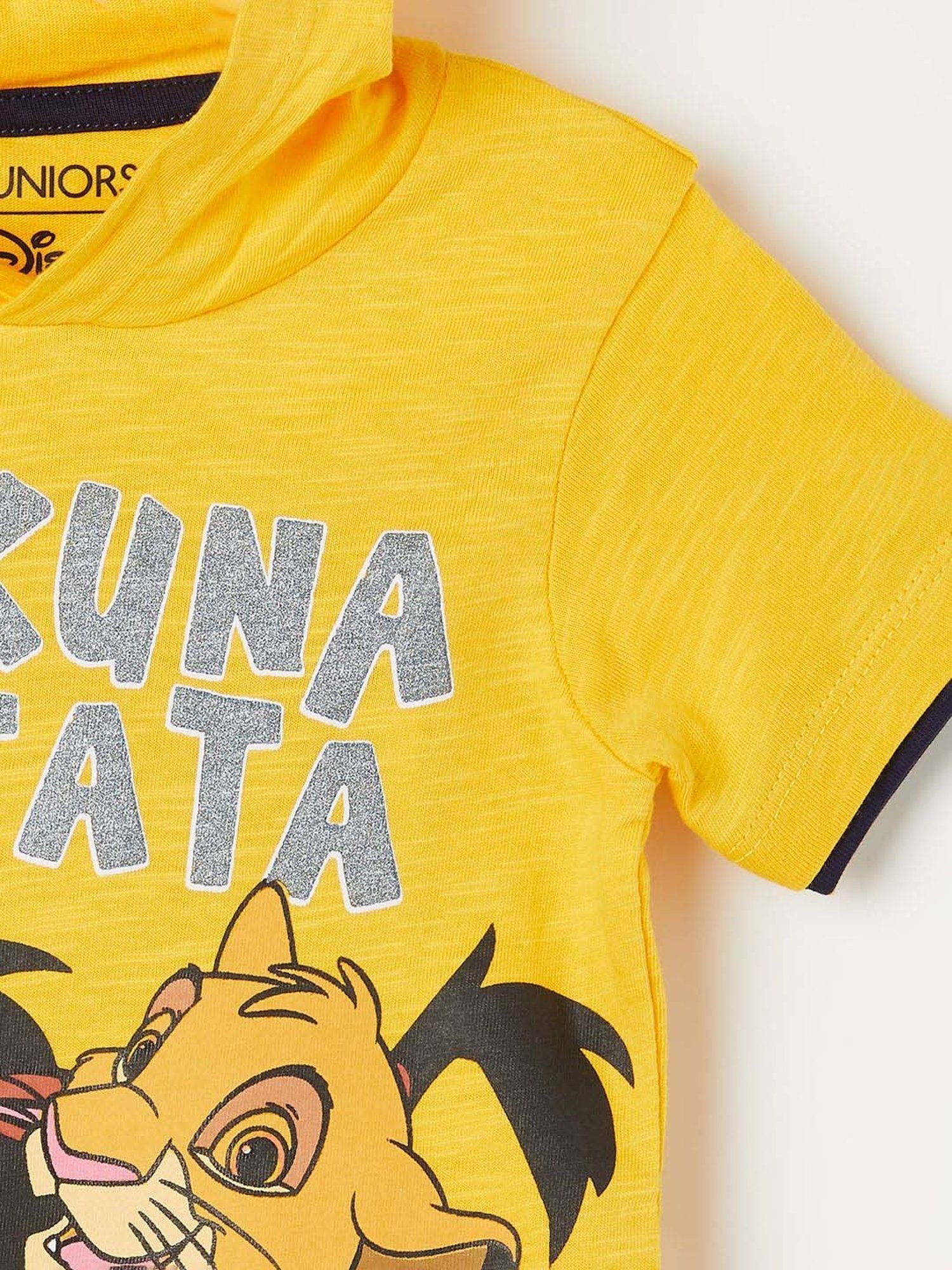 Juniors by Lifestyle Boys Mustard Cotton Printed T Shirt