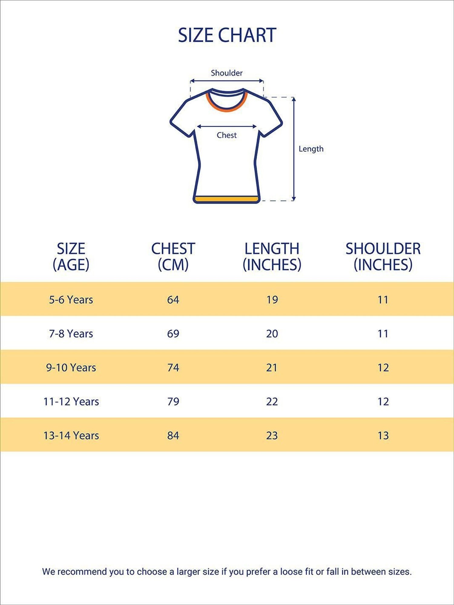 XY Life Kids Blue & Yellow Cotton Striped T-Shirt