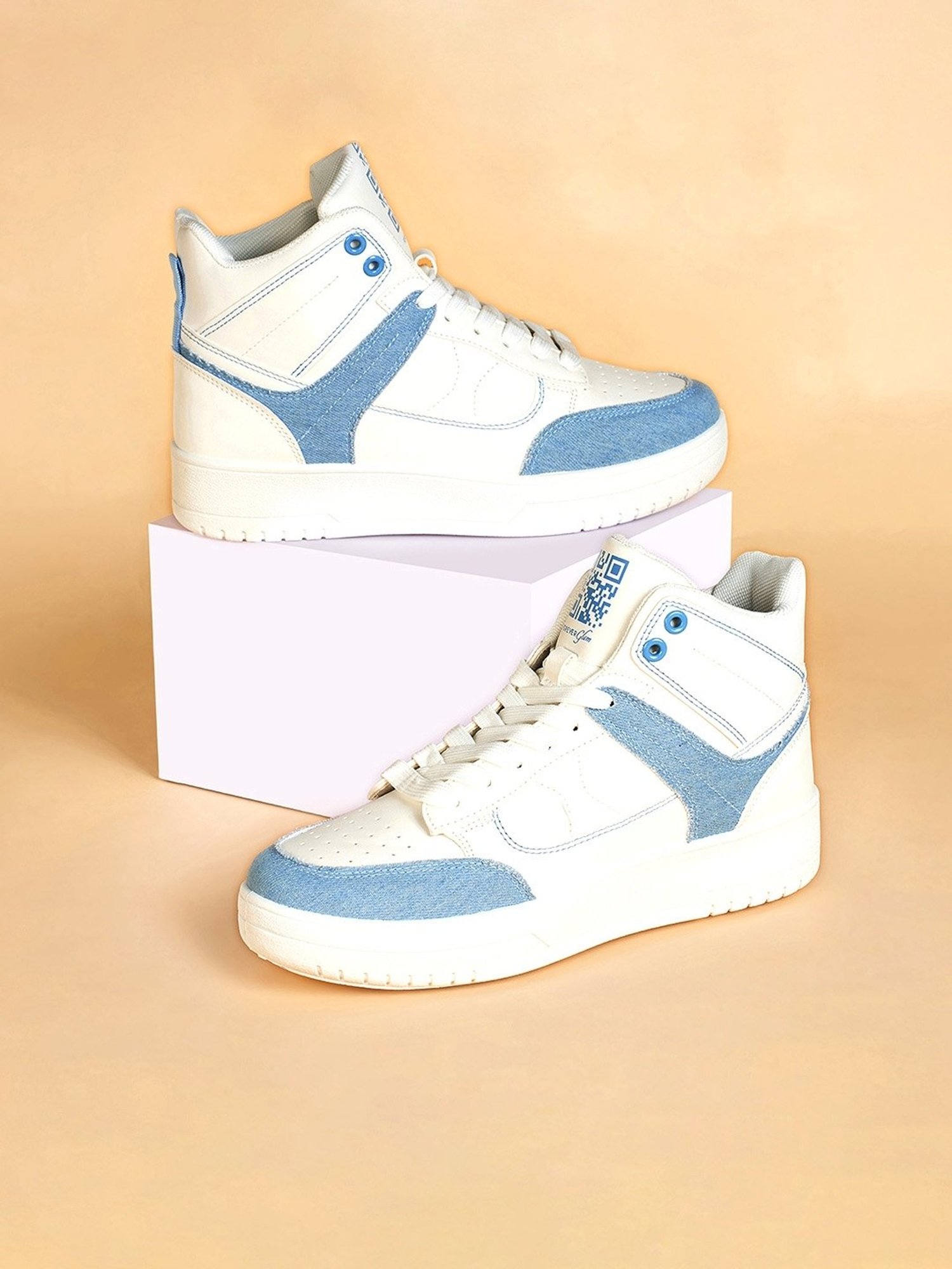 Forever Glam by Pantaloons Women's Blue Ankle High Sneakers