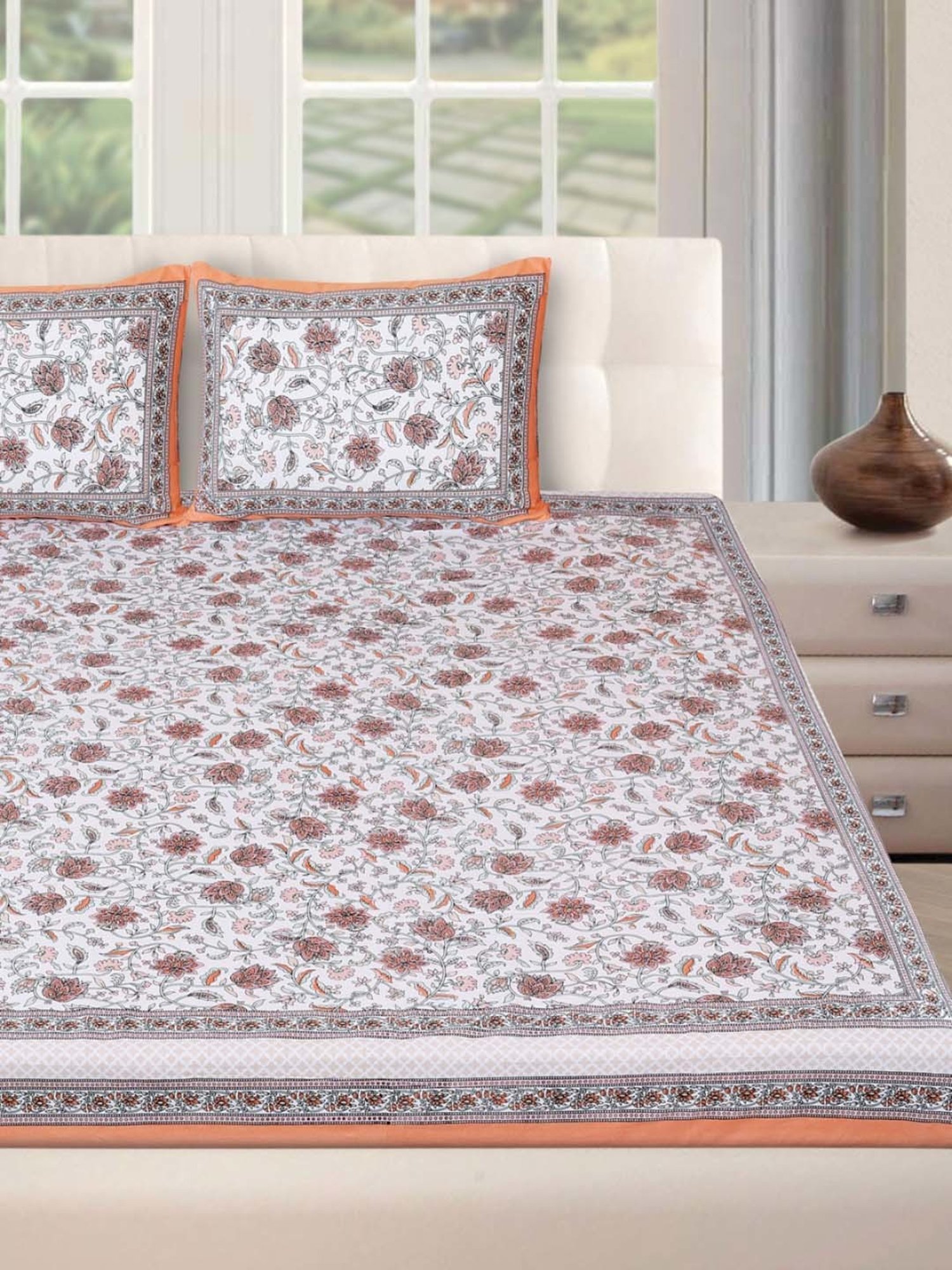 Romee Multicolor Cotton 180 TC Bed Sheet Set