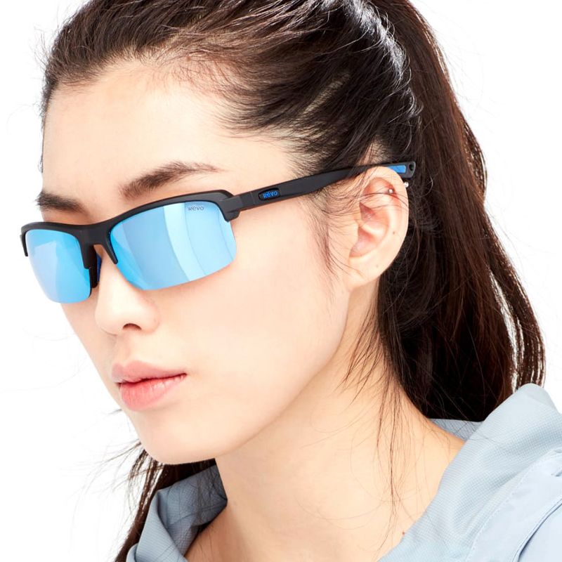 Revo Crux N L RE 4066 04 BR Unisex Rectangle Polarized Sunglasses Tortoise 63mm