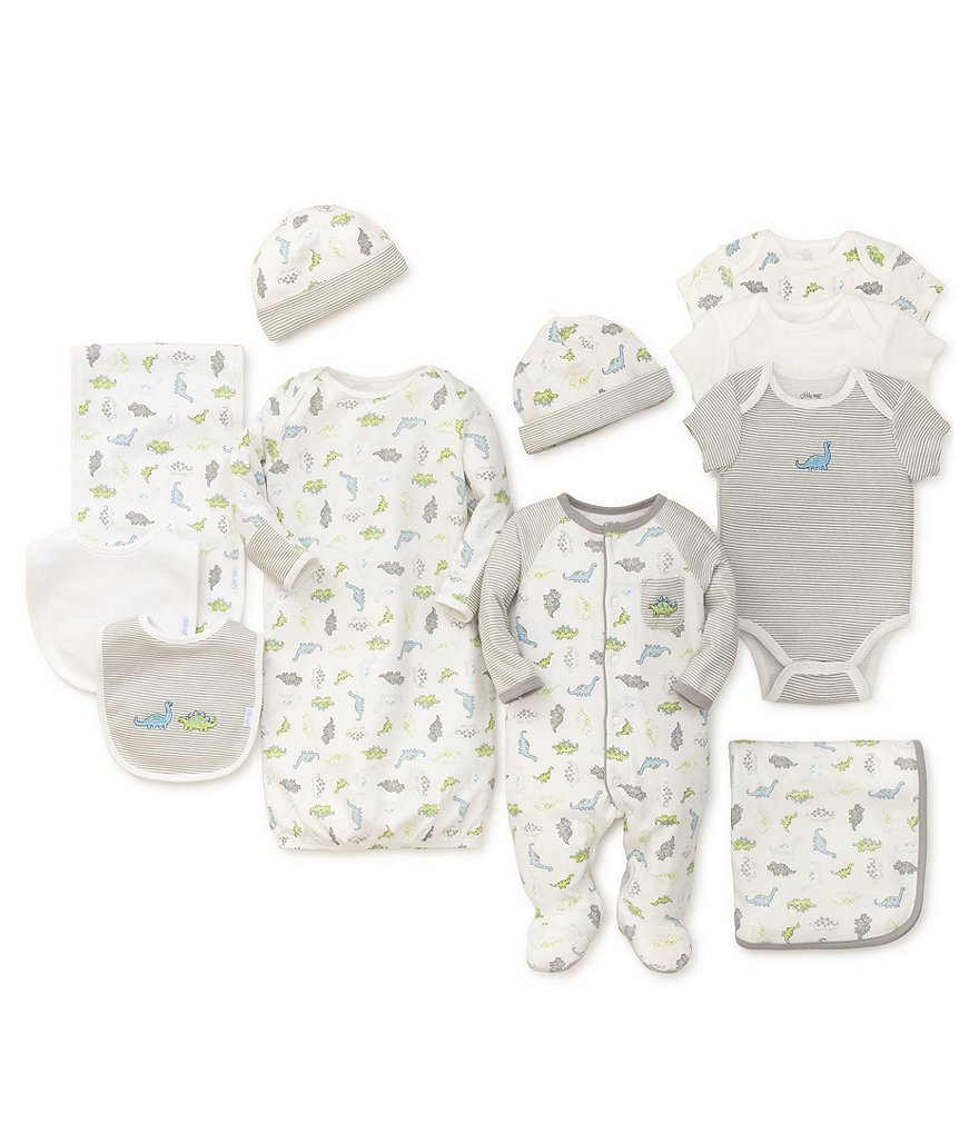 Little Me Baby Boys Tiny Dinos Bib & Burp Cloth Set