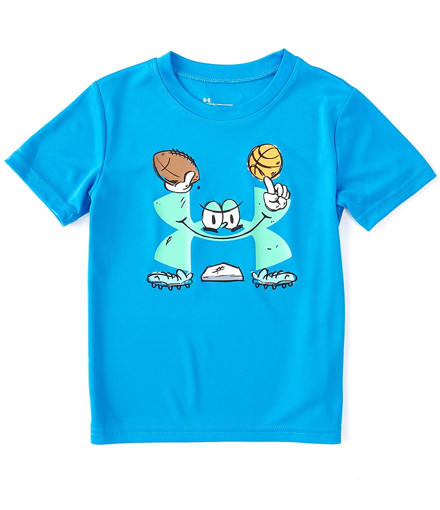 Nike Little Boys 2T-7 Short-Sleeve Swoosh AOP Block Logo Tee