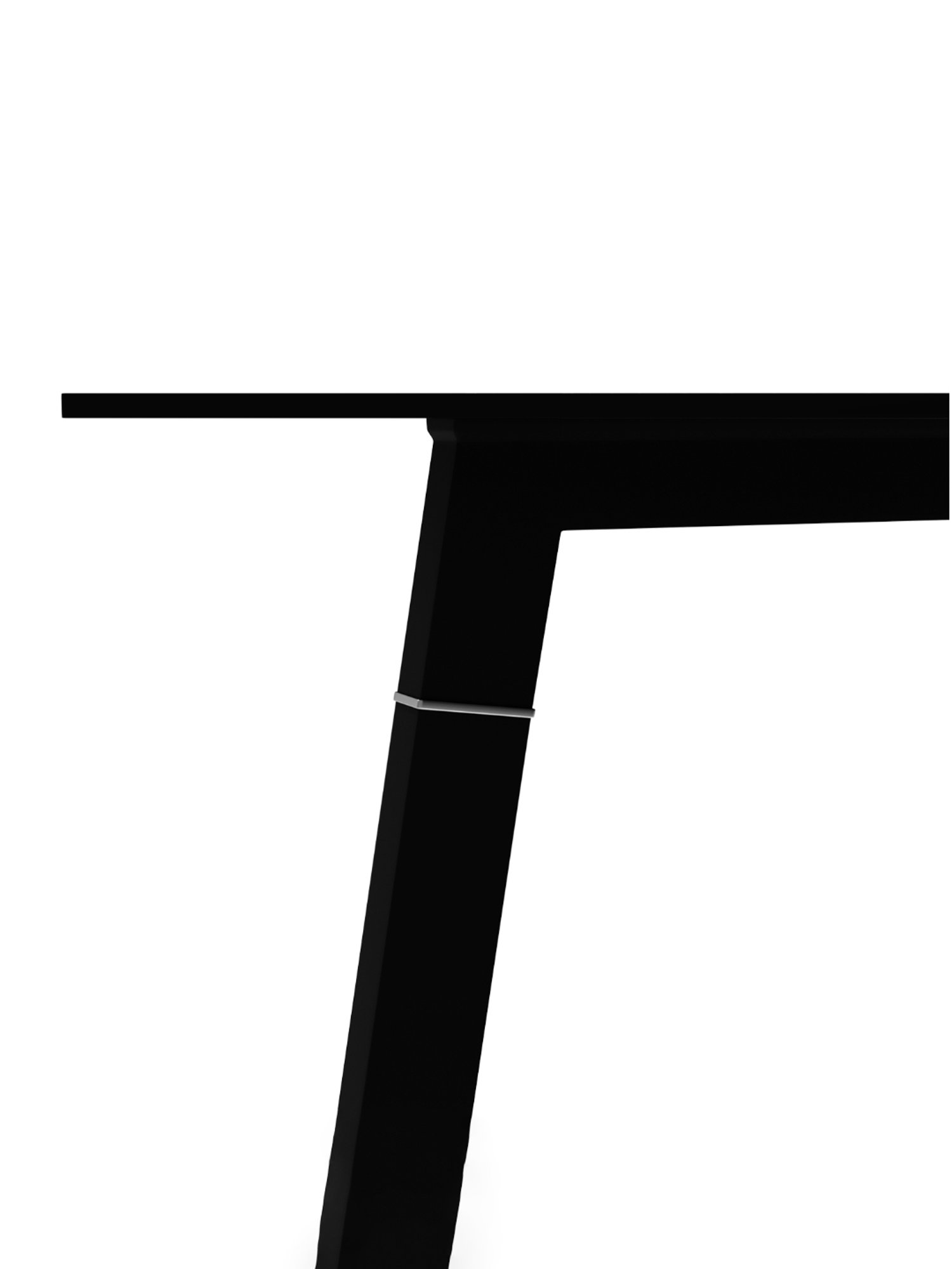 Godrej Interio Aclectic Black Metal 6 Seater Rectangular Dining Table