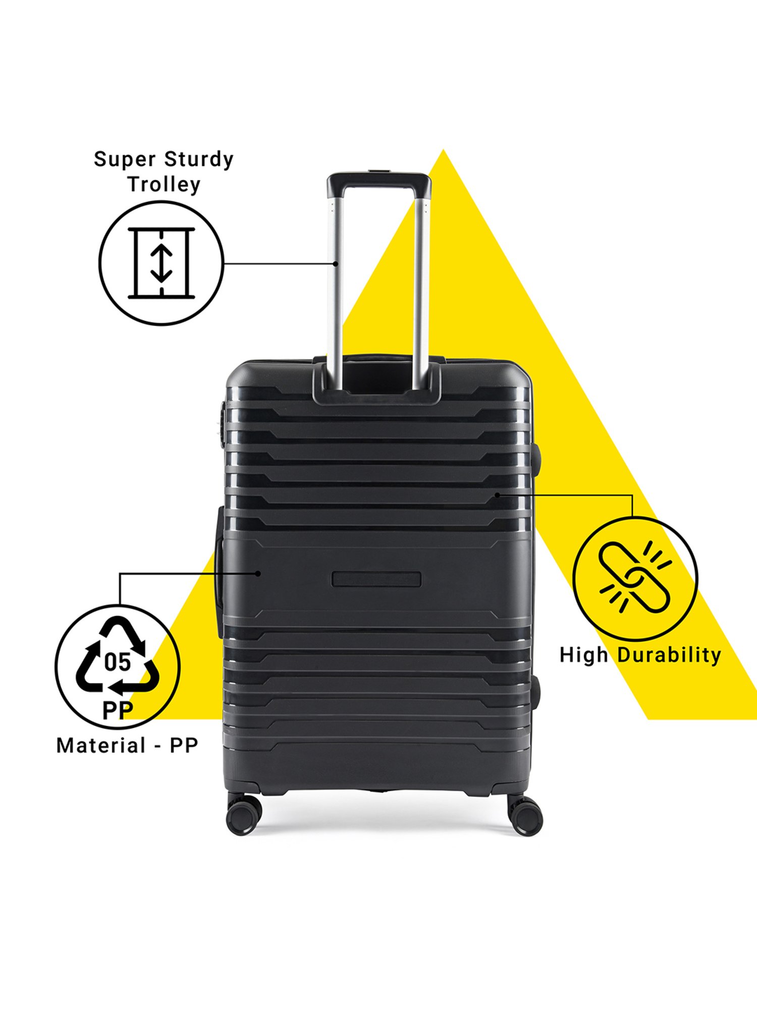 Skybags Salsa Red Solid Hard Medium Trolley Bag - 46 cm