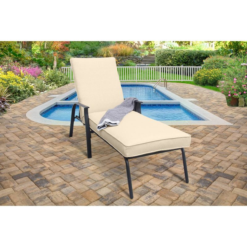 Harrington Cushion Chaise - Neutral - Apollo Outdoor