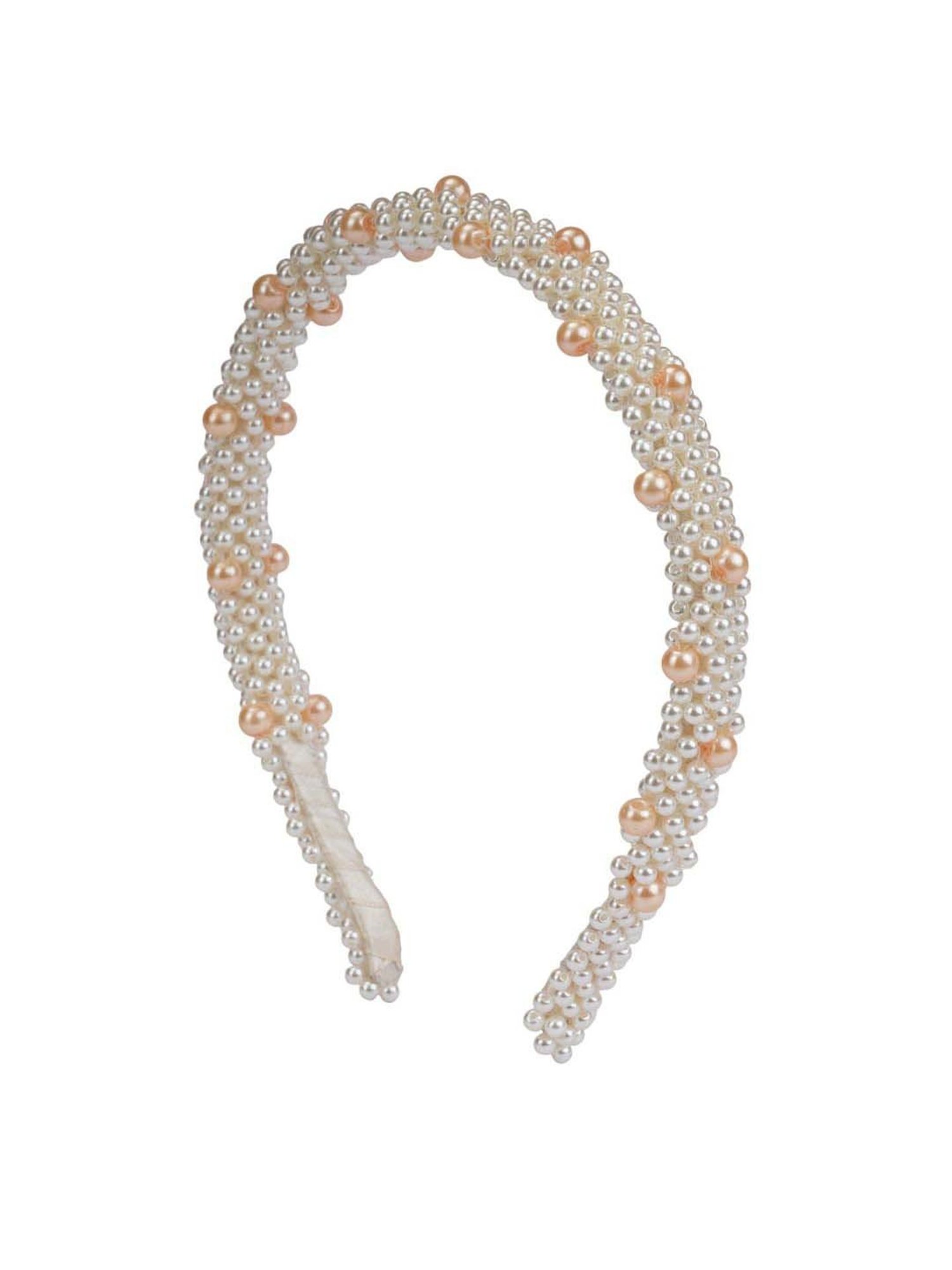 Choko Beige Embellished Hair Band