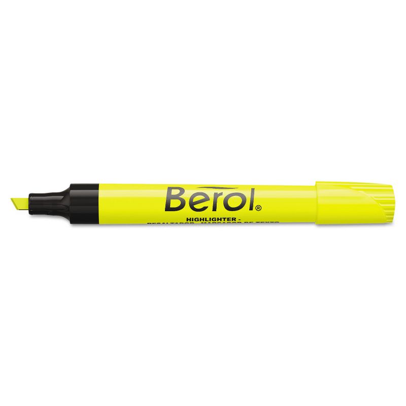 Berol 4009 Highlighter Chisel Tip Fluorescent Yellow Dozen 64324