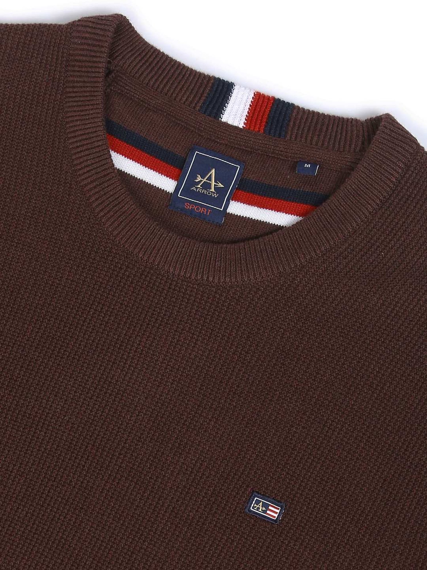 Arrow Sport Brown Regular Fit Sweater