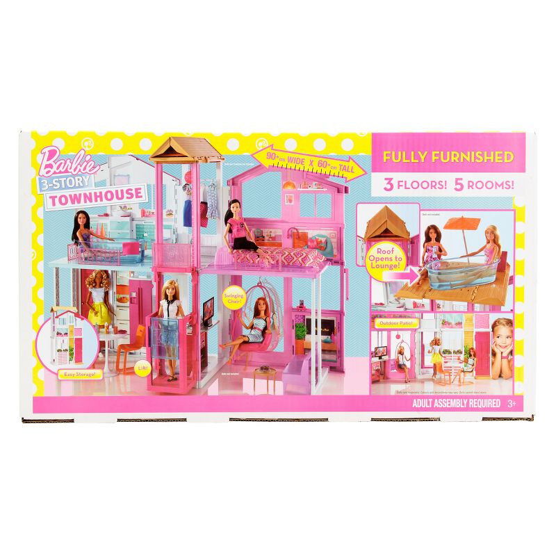 Barbie 3-Story House with Pop-Up Umbrella!