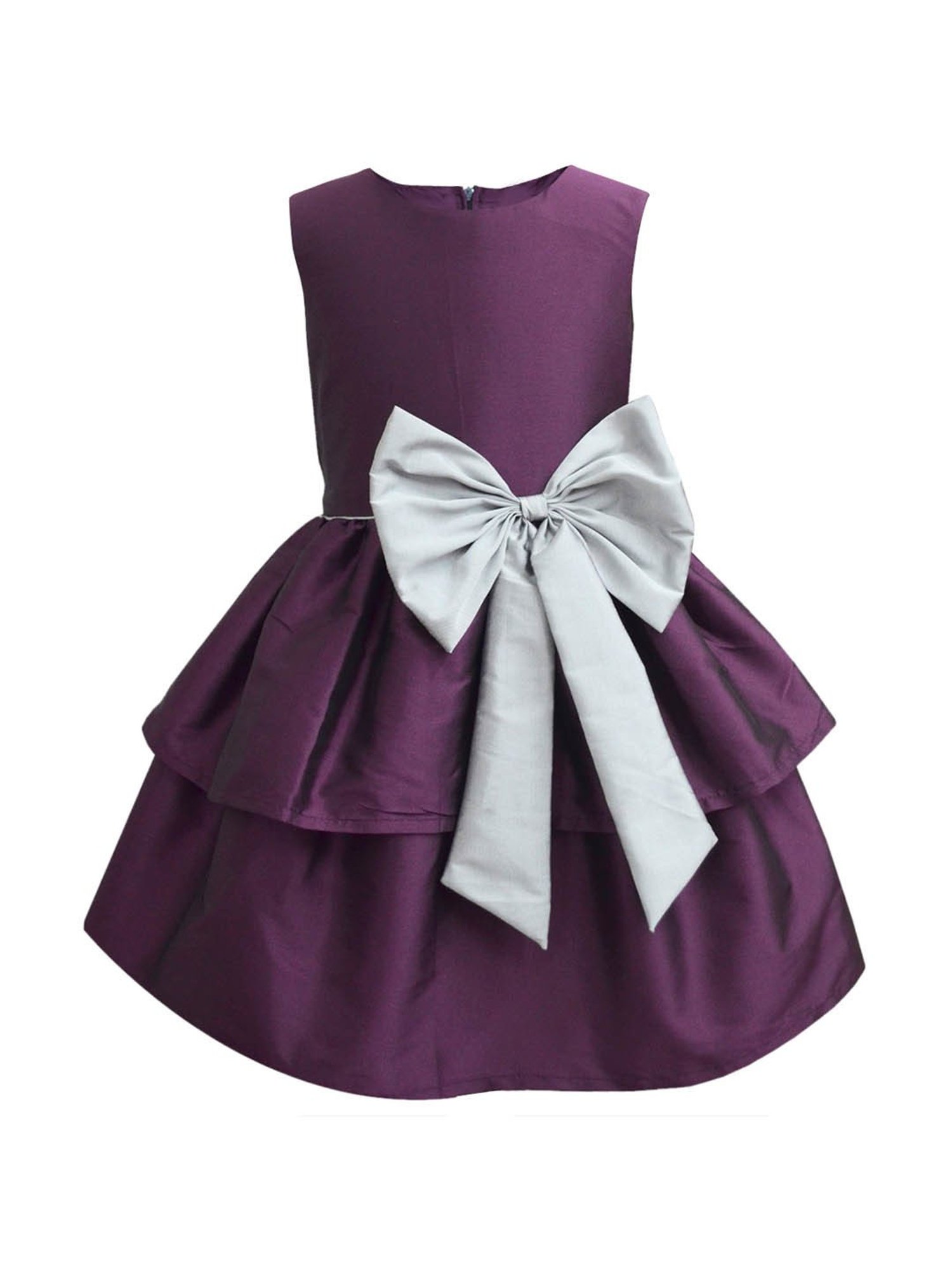 A.T.U.N. Wine & Silver Solid Dress