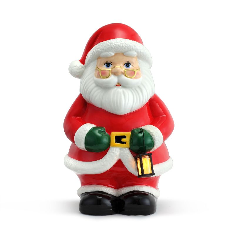 Mr. Christmas Nostalgic Santa Claus LED Ceramic Figure Christmas Decoration - 12"