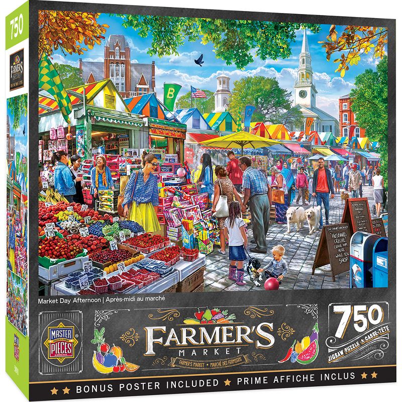 MasterPieces Farmer's Market Puzzles Collection - Market Day Afternoon 750 Piece Jigsaw Puzzle