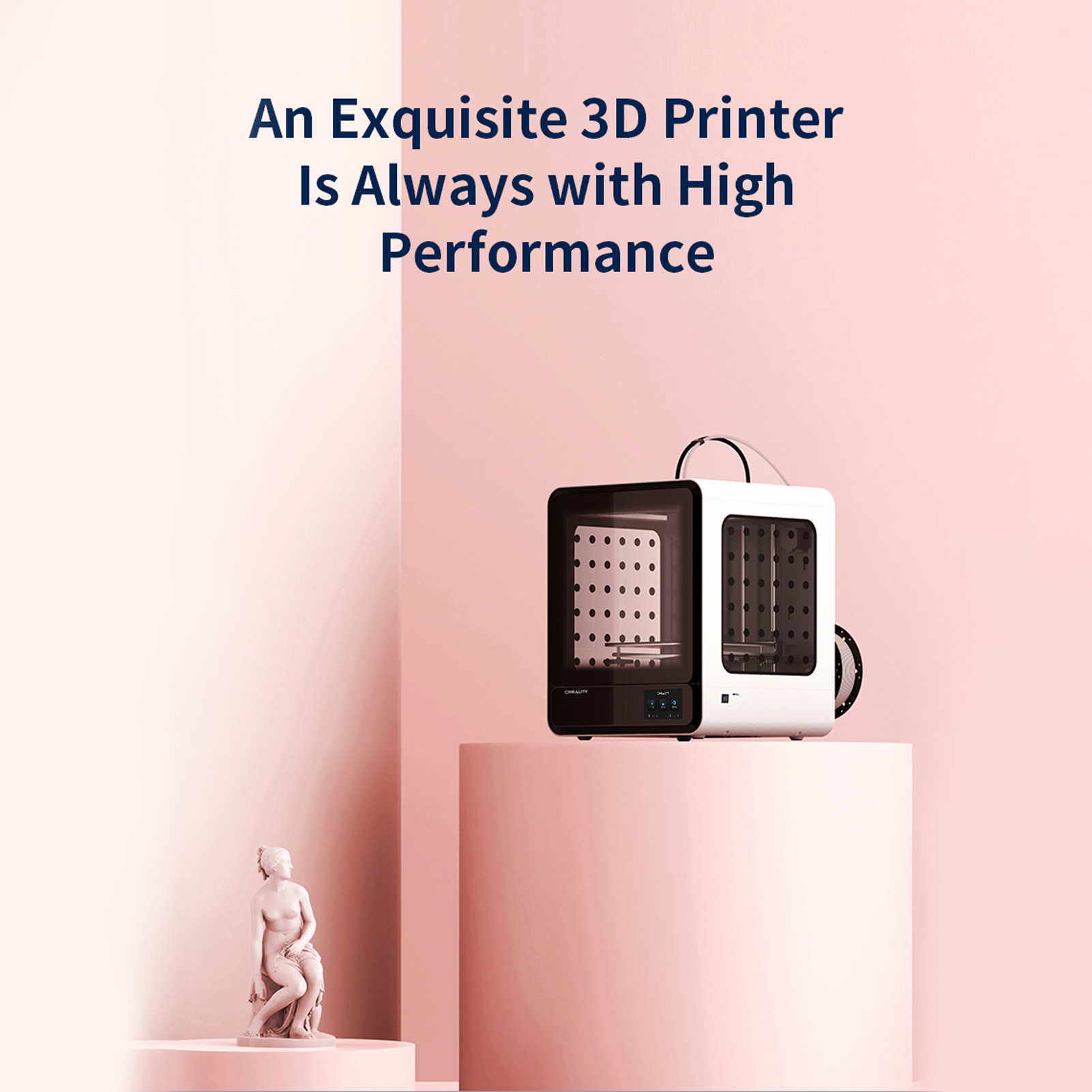 Original Creality CR-200B Desktop 3D Printer Ultra-Quiet Mainboard 200x200x200mm Print Size Support Filament Detection Resume Printing with 4.3 Inch Color Touchscreen 8G SD Card PLA Sample Fialment