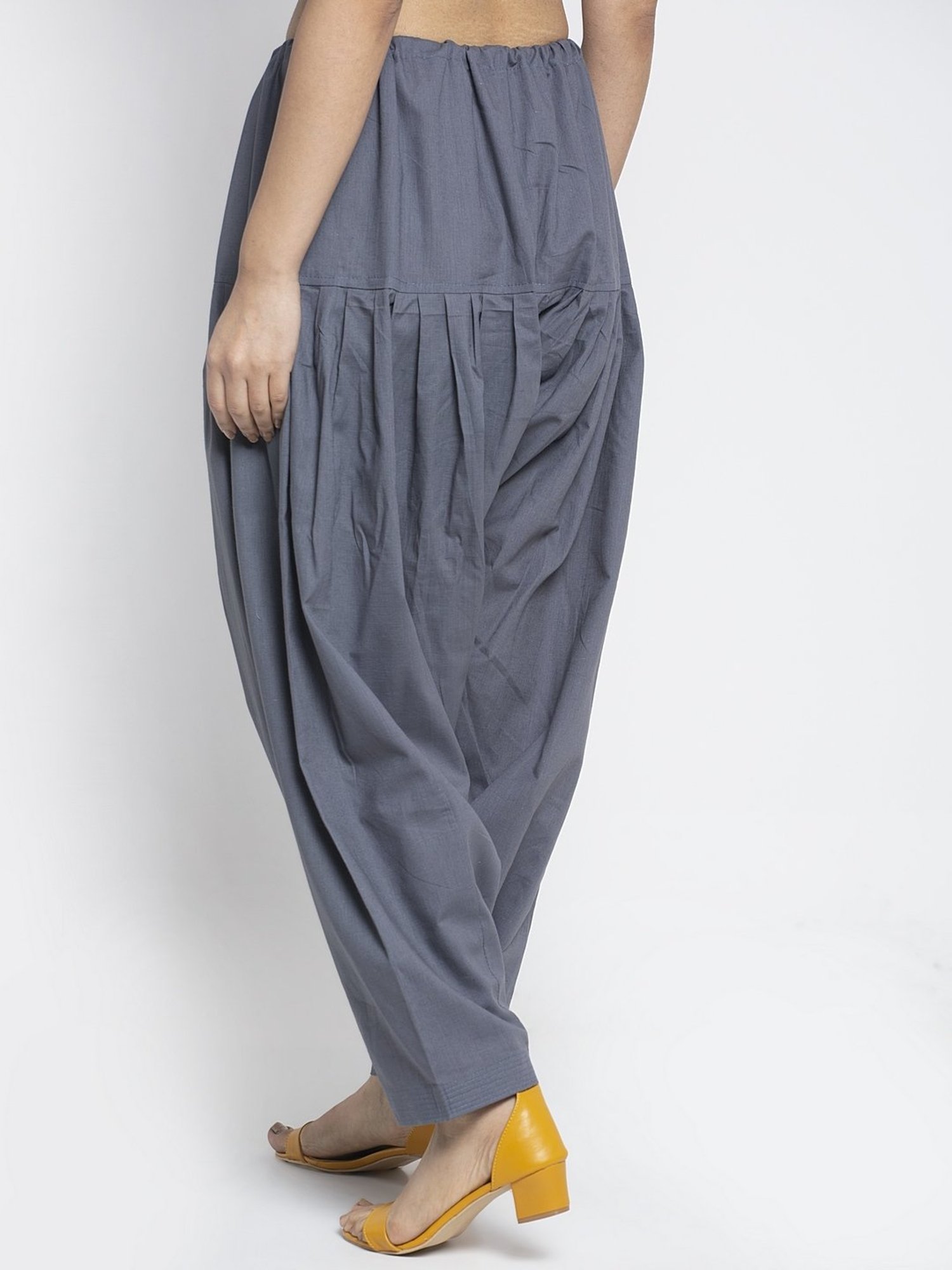 Gracit Grey & Green Loose Fit Cotton Salwar Pack of - 2