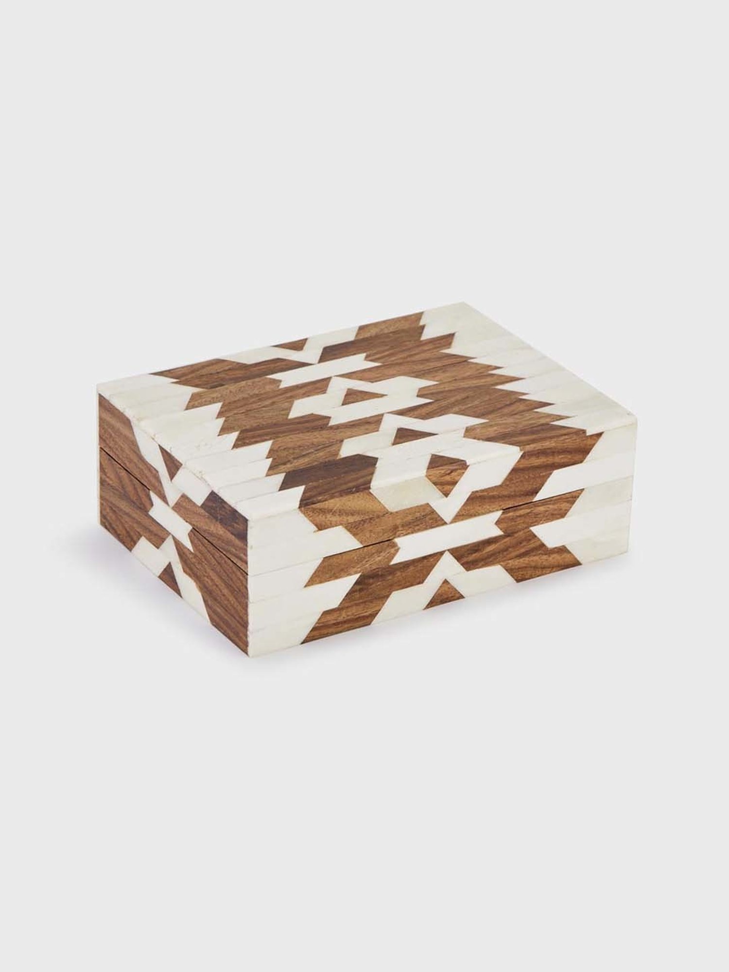 Fabindia Magnolia White Mix Wood Horn Utility Box