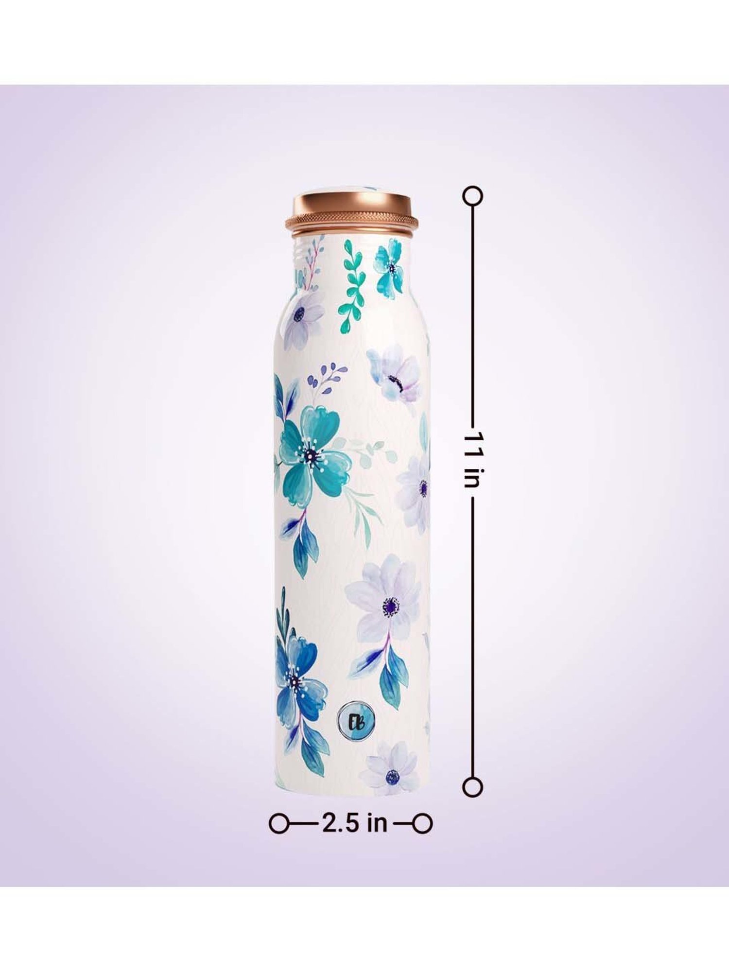 Everything Beautiful White Copper Water Bottle - Standard (0.9 L)