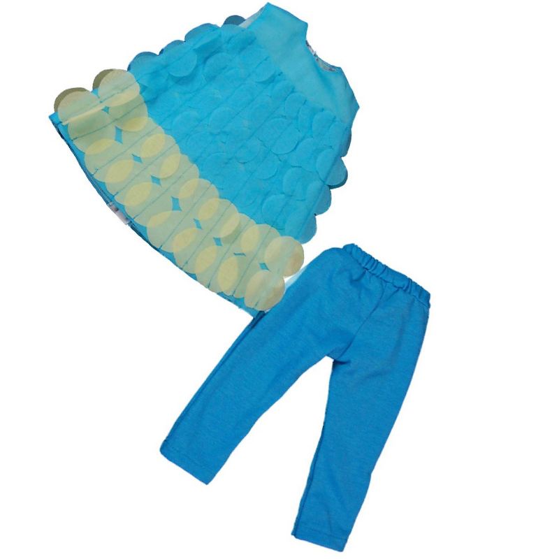 The Queen's Treasures 18 Inch Doll Clothes Outfit, Teal & Turquoise Legging Pants And Top Clothing Set