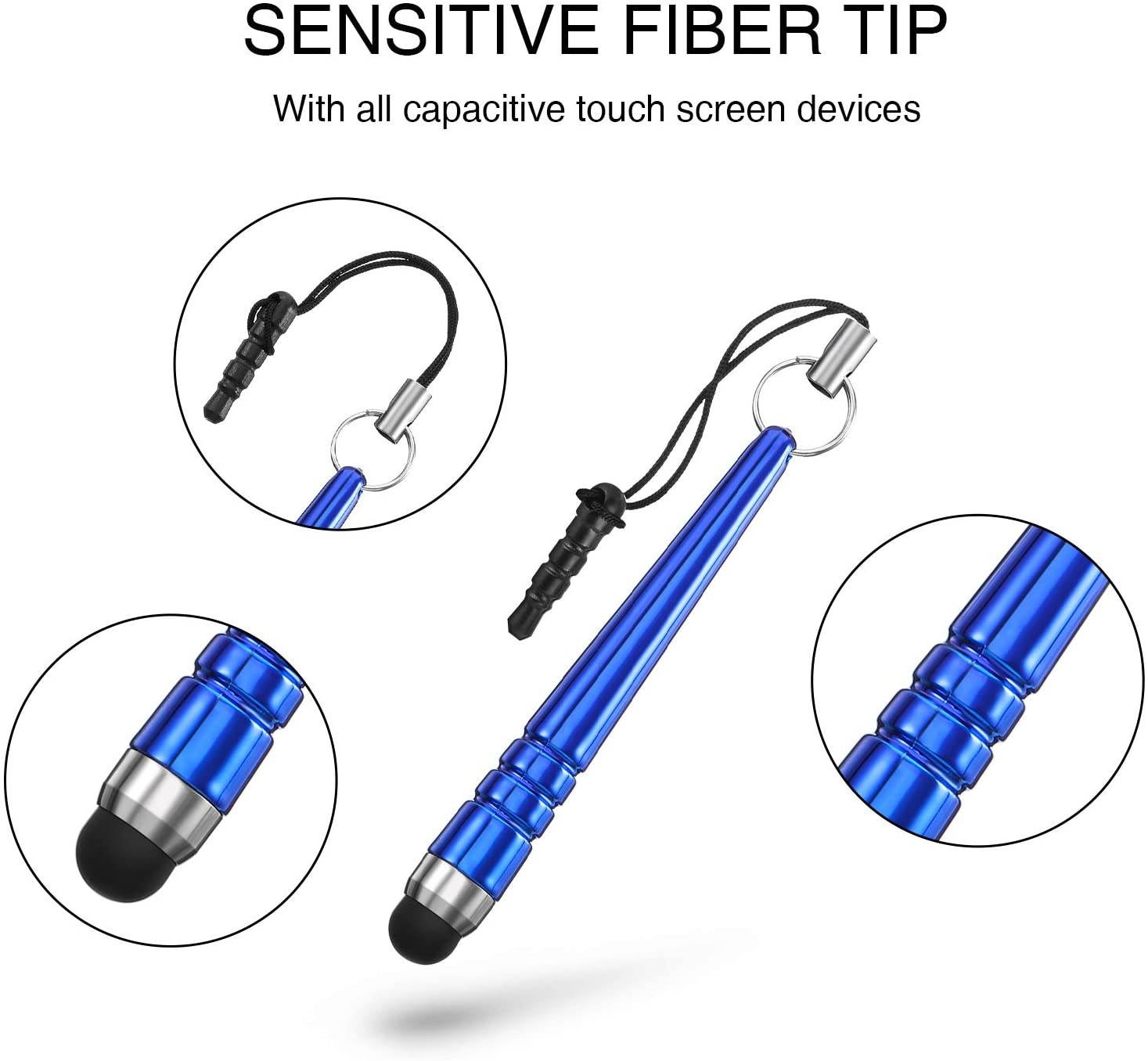 40 Pieces Short Stylus Pens Universal Touch Screen Pens Capacitive Stylus Compatible with iPhone iPad Tablet and Most Touch Screen Devices (10 Colors)