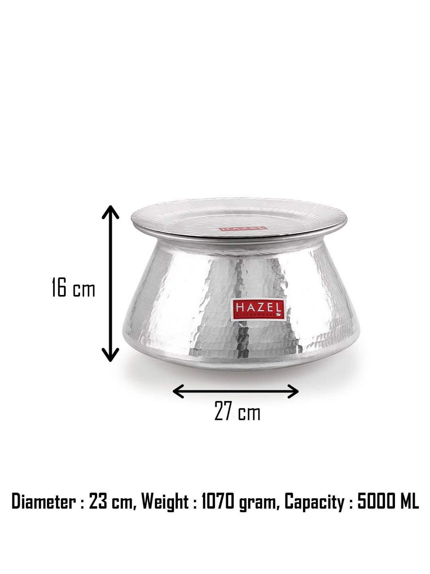 Hawkins Silver & Transparent Stainless Steel 19 cm Gas Compatible Handi With Lid (2 L) - Set of 1