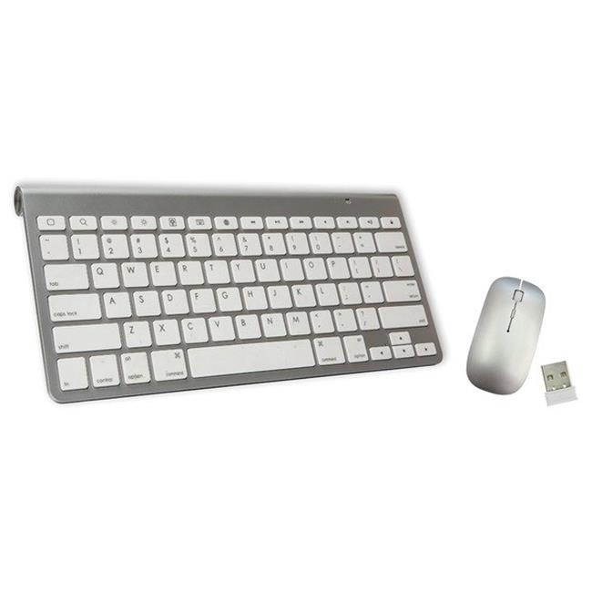 SuperSonic SC-531KBM 2.4GHz  Slim Wireless Keyboard with Wireless Mouse Silver