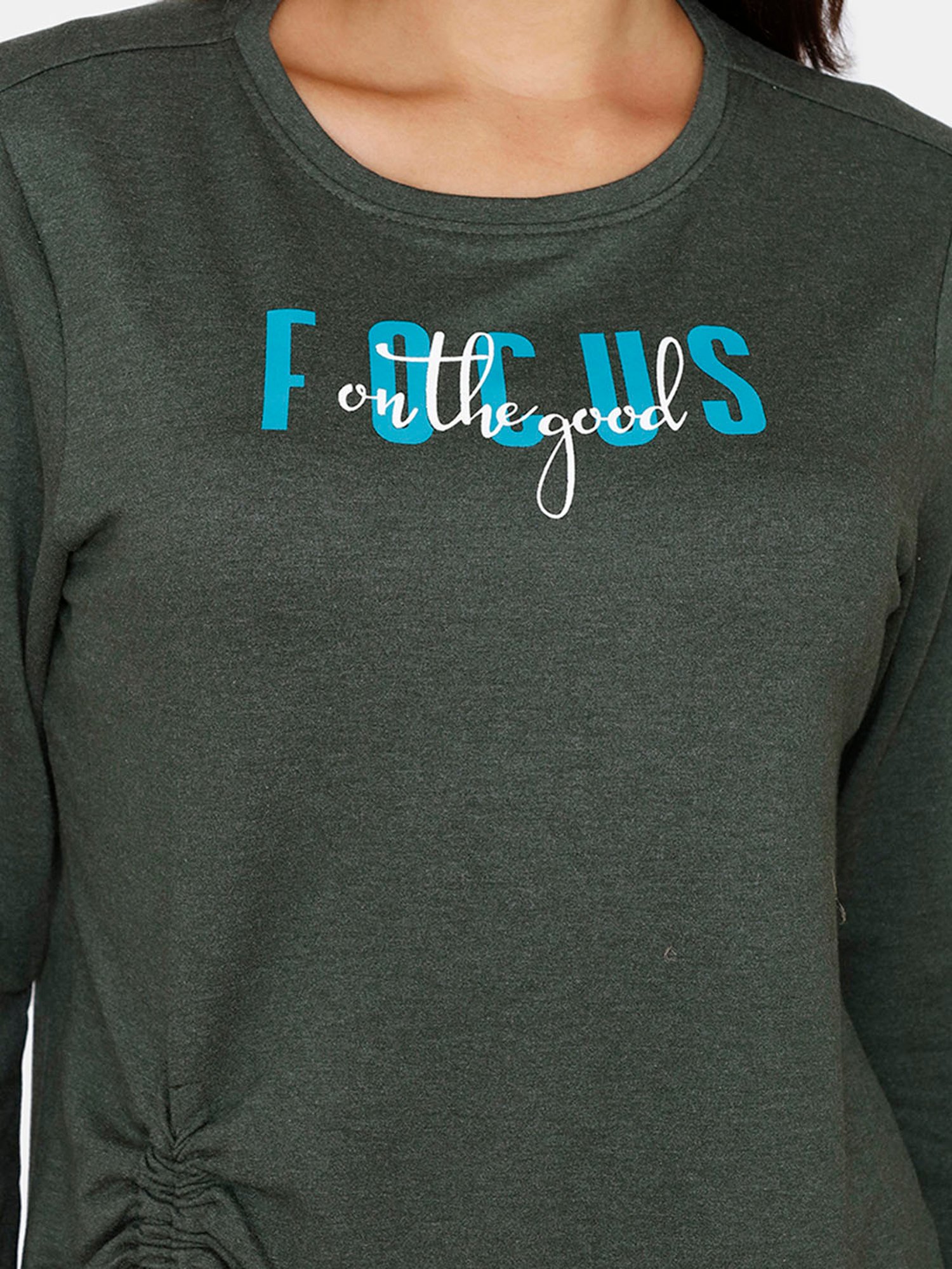 Zivame Green Graphic Print Top