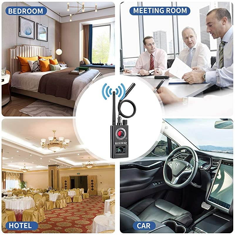 Spy Detector & RF Bug Detectors Wireless Signal Detector for GPS Tracker, Hidden Spy Camera Detector GSM Tracking Device Scanner Radio Frequency Detector