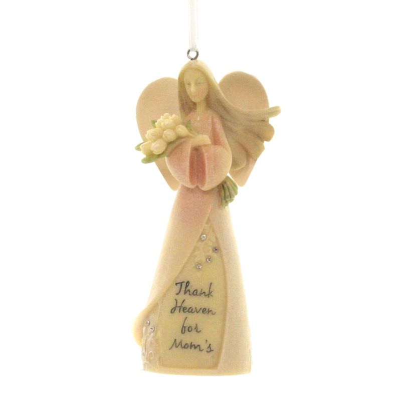 Foundations 4.5" Mother Angel Ornament Thank Heaven  -  Tree Ornaments