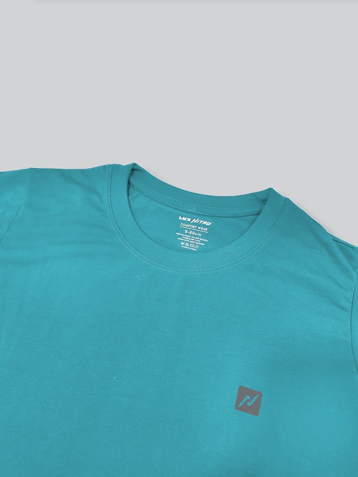 Lux Nitro Turquoise Regular Fit T-Shirt Pack of - 2