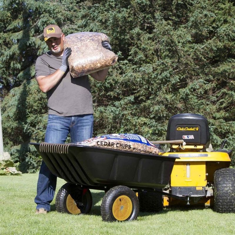 Polar Trailer 10 Cubic Foot Heavy Duty Utility Yard Garden Wheelbarrow Club Cart