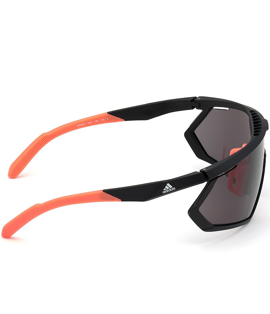 Adidas Men's SP0001Shield 50mm Orange and Black Framed Sunglasses