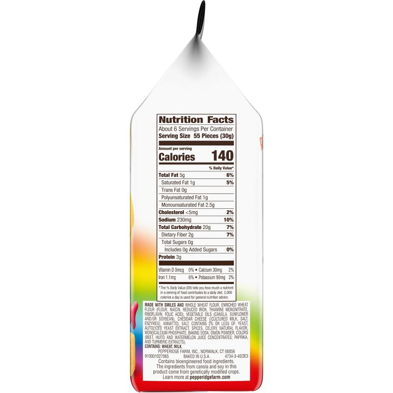 Pepperidge Farm Goldfish Cheddar Colors Whole Grain Crackers - 6.6oz