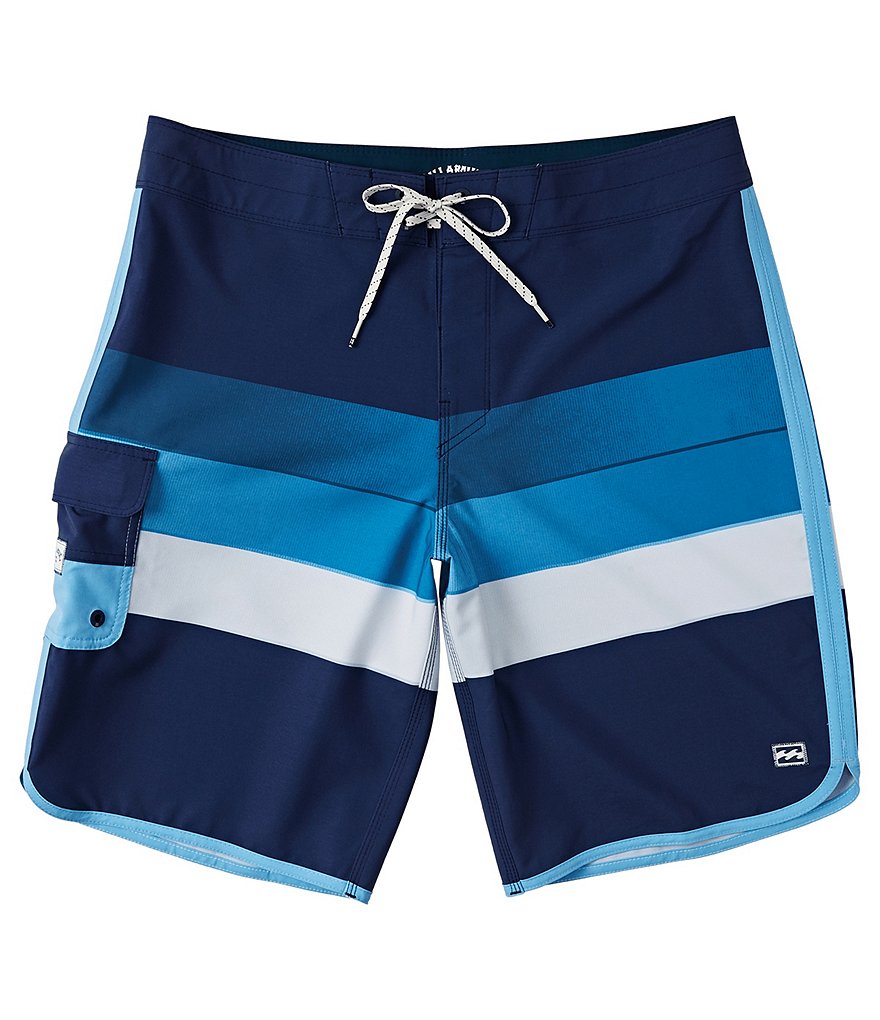Billabong 73 Stripe Pro 20#double; Outseam Striped Recycler Recycled Materials Board Shorts