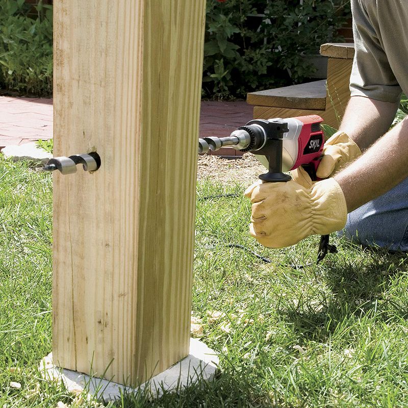 SKIL 6335-02 7 Amp 1/2 Inch Keyed Chuck Variable Speed Corded Electric Drill Driver, Red