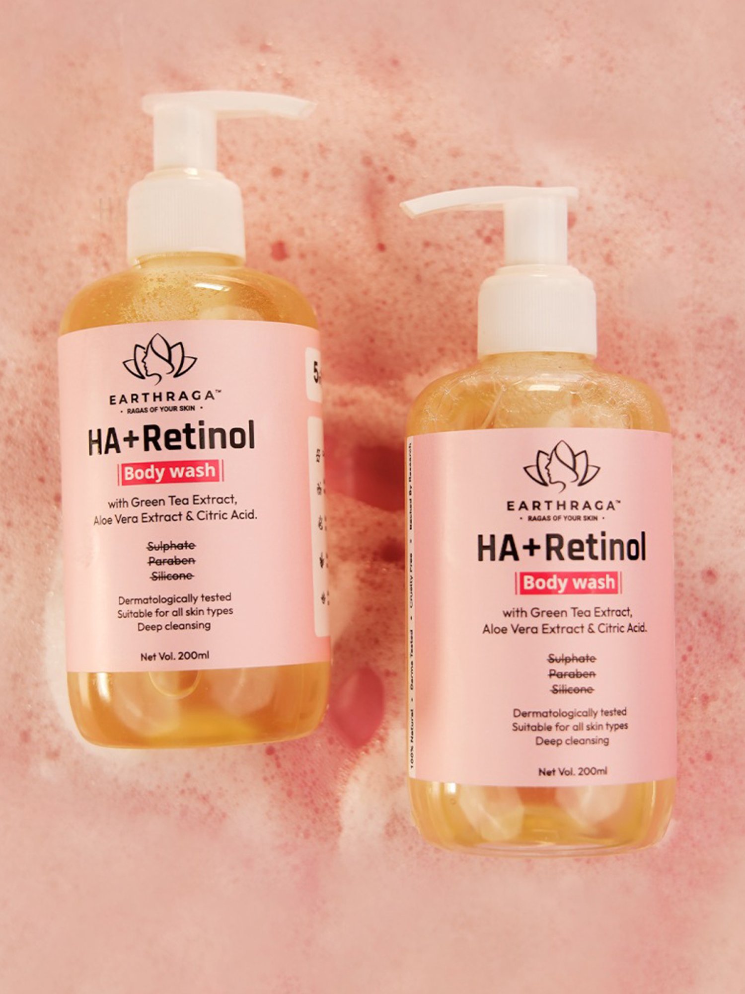 Earthraga HA + Retinol Body Wash - 200 ml