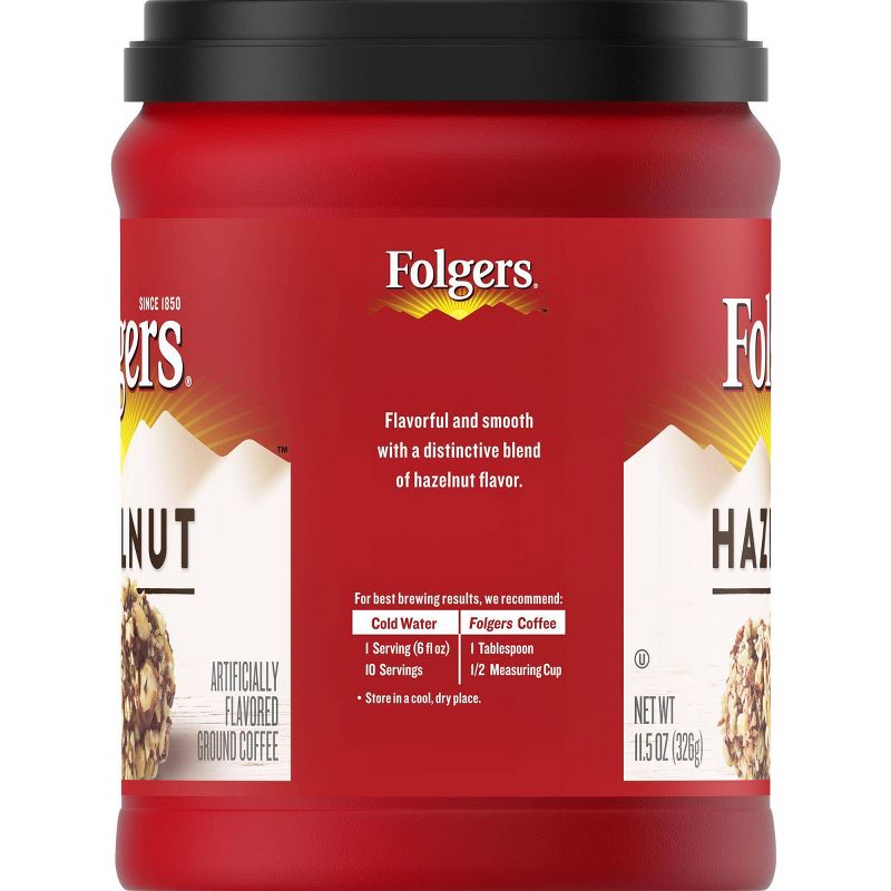 Folgers Flavors Hazelnut Mountain Grown Medium Roast Ground Coffee - 11.5oz