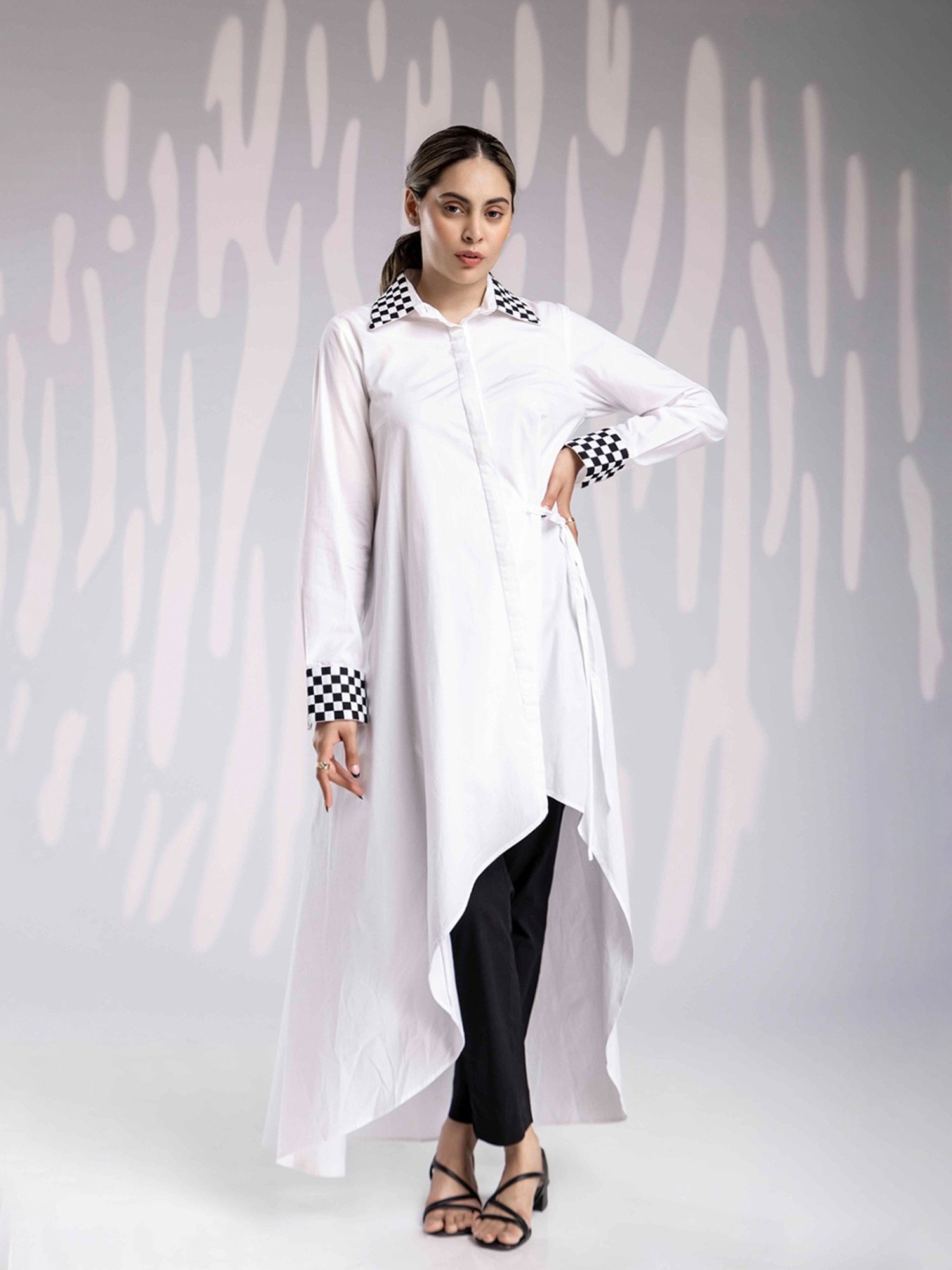 House of Manaa White Matted Shirt