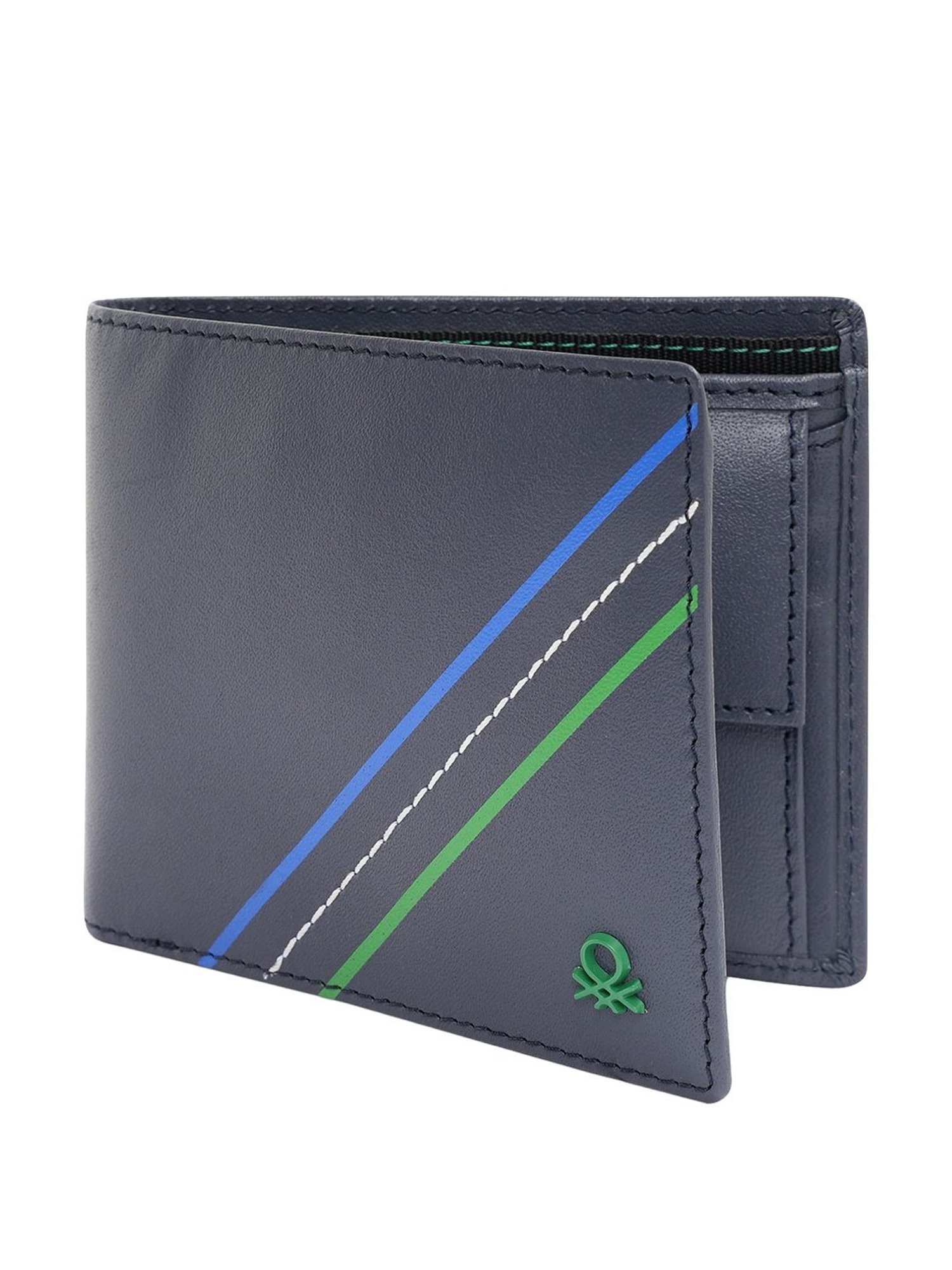 United Colors of Benetton Habry Navy Casual Leather Bi-Fold Wallet for men