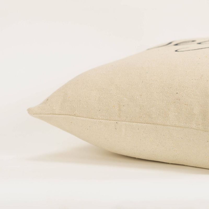 20"x20" Oversize 'Set Free' Polyester Filled Square Throw Pillow Natural - Rizzy Home