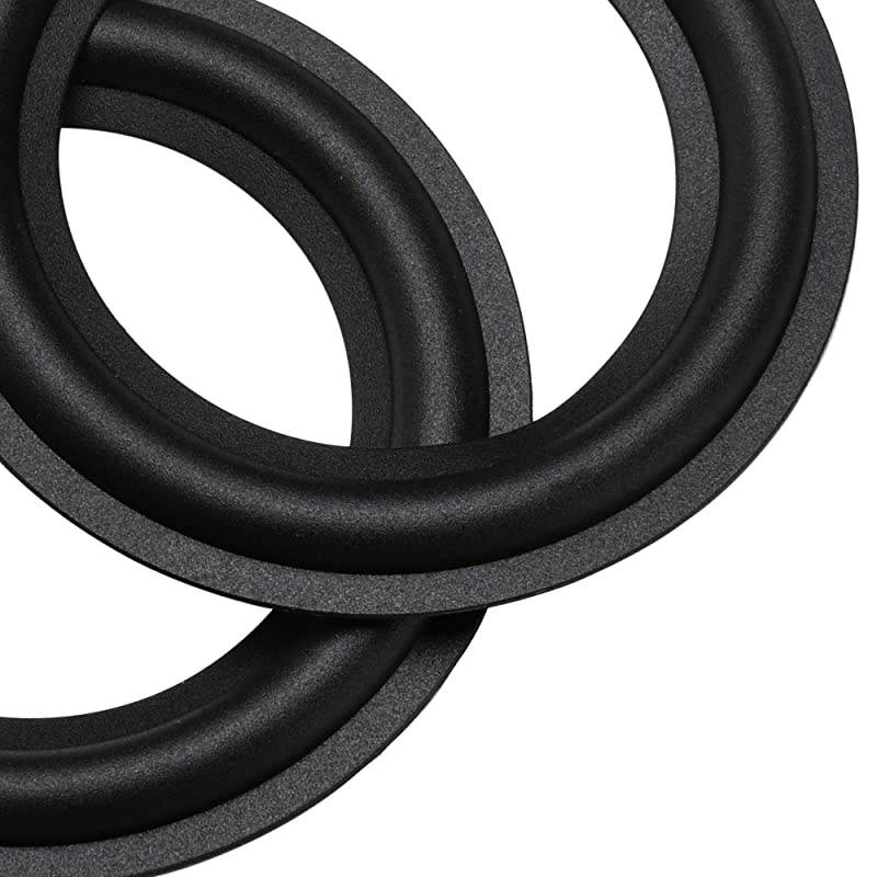 2pcs Black Color 3 Rubber Speaker Edge Surround Rings Replacement Parts for Speaker Repair or DIY 3