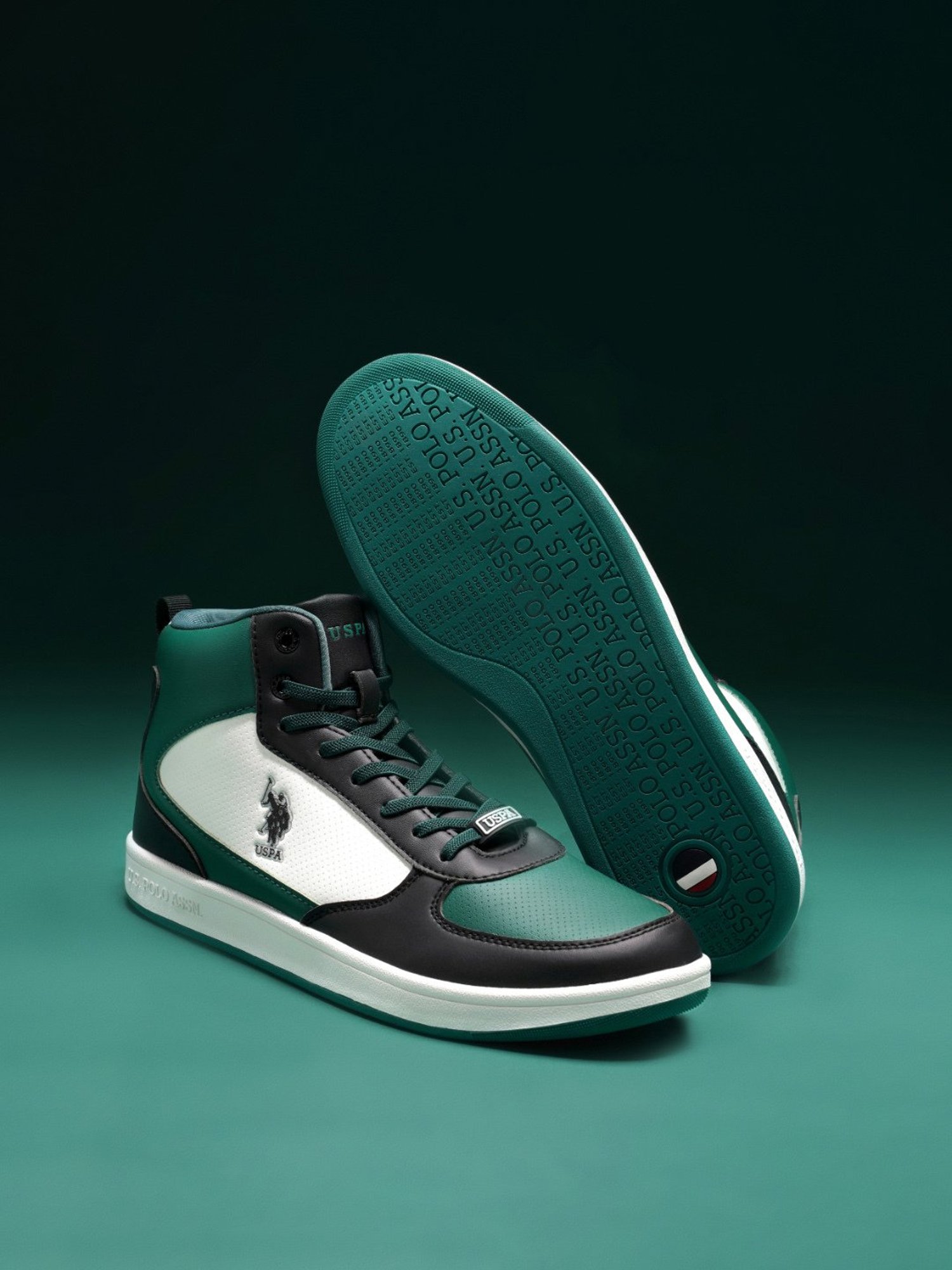 U.S. Polo Assn. Men's MYLES Black Ankle High Sneakers