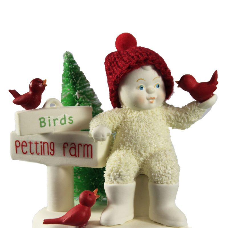 Dept 56 Snowbabies 4.75" Petting Farm Cardinal Christmas  -  Decorative Figurines