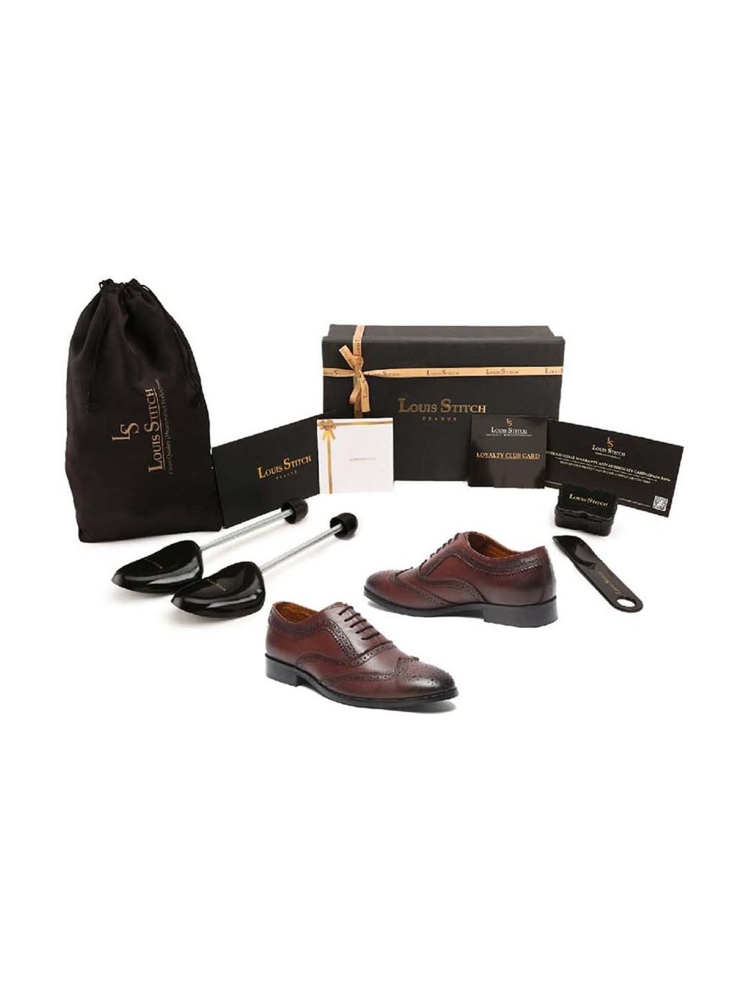 Louis Stitch Men's Brunette Brown Brogue Shoes