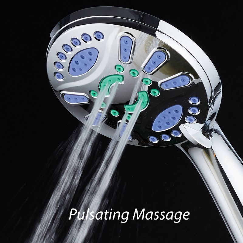 Six Setting Elite High Pressure Ultra Luxury Handheld Shower Head Chrome - AquaDance
