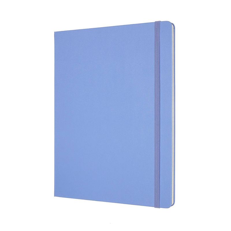 Moleskine 192 sheet 1 Subject Narrow Ruled Notebook 9.75"x7.5" Hard Cover Classic Hydrangea Blue