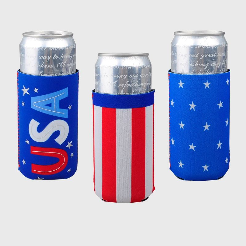 12ct Can Cooler Star/Stripes/USA - Bullseye's Playground™