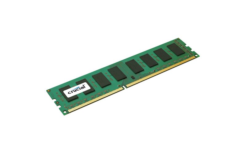 Crucial 4GB, 240-pin DIMM, DDR3 PC3-12800 Memory Module - For Server - 4 GB - DDR3-1600/PC3-12800 DDR3 SDRAM - CL11 - 1.35 V - ECC - Unbuffered