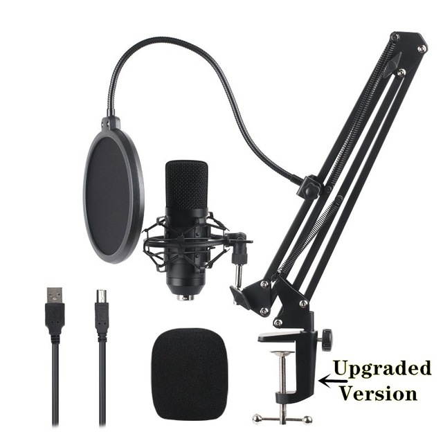 USB Computer Microphone Set 192KHZ / 24Bit High Sampling Rate Professional Podcast Condenser Microphone For PC Karaoke YouTube