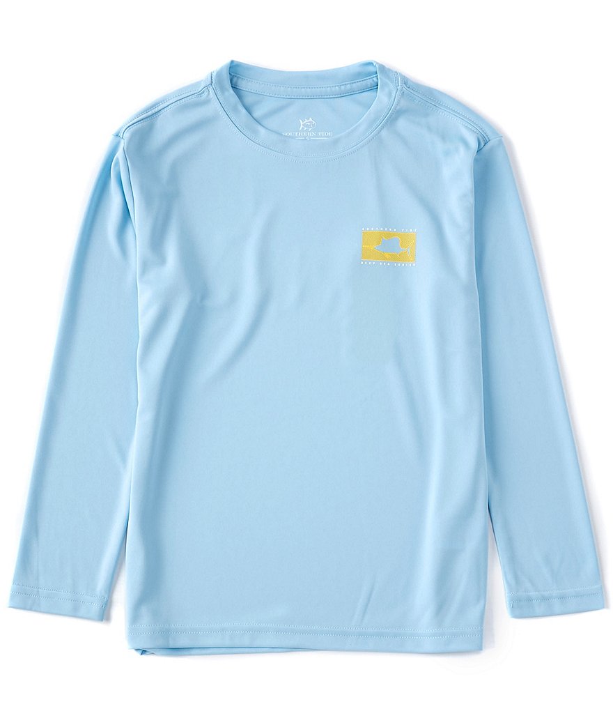 Southern Tide Little/Big Boys 4-16 Long Sleeve Performance Deep Sea Series Sailfish Long Sleeve T-Shirt